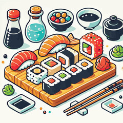 seafood, sushi, gourmet, fresh, delicious, rice, food, traditional, fish, japanese, cuisine, sashimi, maki, asian, tasty, culinary, healthy, salmon, roll, lunch, japan, seaweed, restaurant, dinner, as