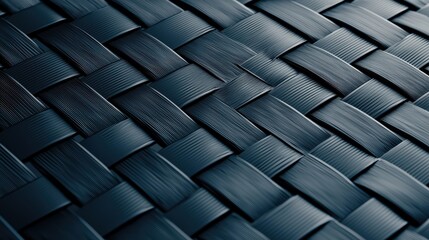 Naklejka premium Sleek Woven Carbon Fiber Panel with Futuristic Design Elements