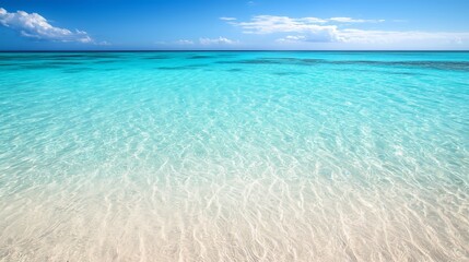 Crystal Clear Turquoise Water and White Sand Beach - Made with Generative AI