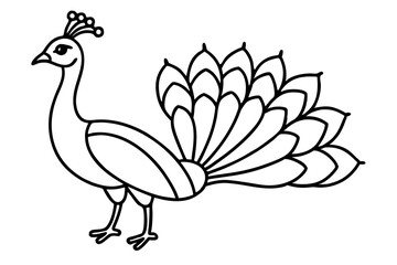 Peacock Silhouette Art