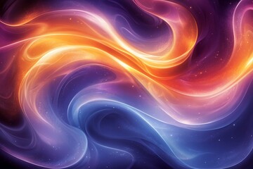 Obraz premium Colorful abstract smoke swirls on dark background, ideal for digital artwork