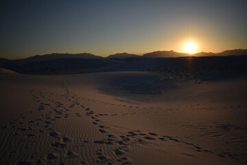 sunset at the desert