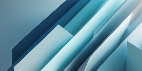 Obraz premium Abstract background featuring overlapping diagonal planes in varying shades of blue