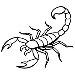 Scorpion Silhouette Sketch