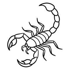 Scorpion Silhouette Sketch