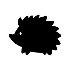 Stylized Hedgehog Silhouette Illustration Art