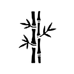 Stylized Bamboo Stalk Silhouette Illustration