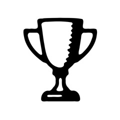 Abstract Trophy Silhouette With Jagged Edge