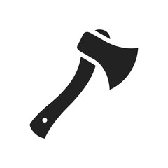 Simple Black Axe Silhouette and axe icon, axe, hatchet, ax, equipment, woodcutter