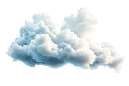 Soft clouds floating in a bright blue sky