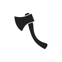 Simple Black Axe Silhouette and axe icon, axe, hatchet, ax, equipment, woodcutter