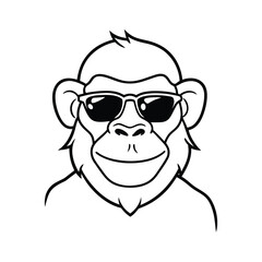 funny cartoon character  on wearing sunglass