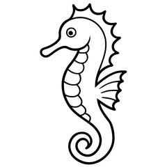 Seahorse Fine Line Design
