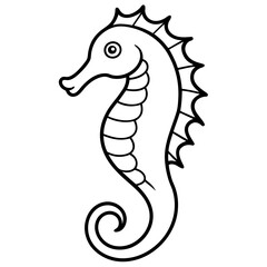 Seahorse Fine Line Design