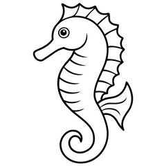 Seahorse Fine Line Design