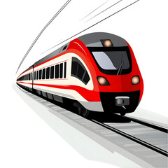 High Speed Train  Modern Railway  Transportation  Travel  Red Locomotive