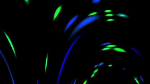 Black background with various colorful particle patterns flying repeatedly. abtrack
