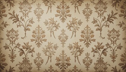 Elegant floral pattern design textile digital art indoor close-up vintage style