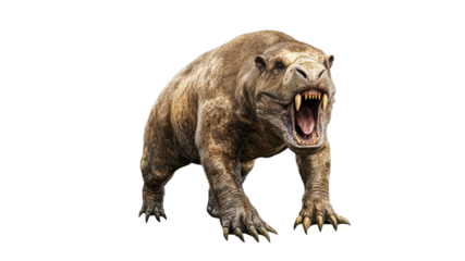Large prehistoric predator in a dynamic pose