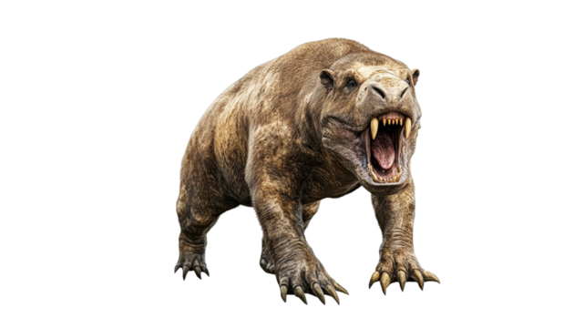 Large prehistoric predator in a dynamic pose