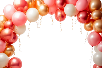 Colorful balloon arch for festive celebration