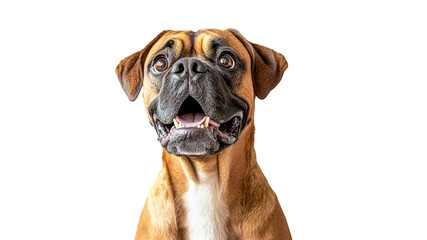 Playful, happy dog with bright eyes