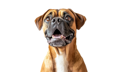 Playful, happy dog with bright eyes