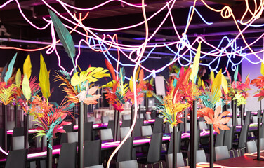 Obraz premium Fancy neon dinner