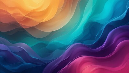 Obraz premium Abstract color waves digital art background vibrant artistic concept