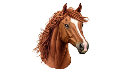 Obraz premium Majestic brown horse with flowing mane