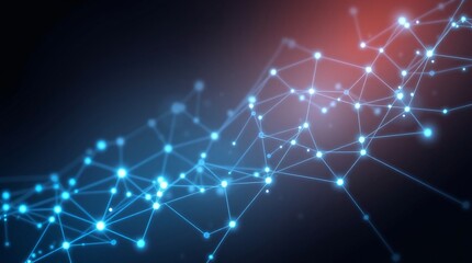 Cyber Tech Background with Digital Grid and Tech Lines