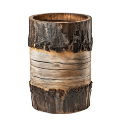 Obraz premium Old wooden barrel isolated on a transparent background png