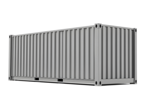 A gray color shipping container for industrial use