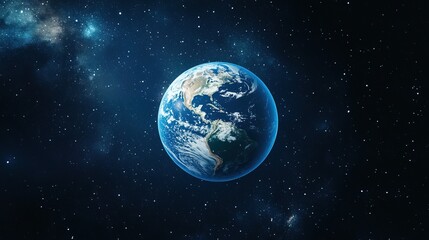 Fototapeta premium Earth globe in starry space, symbolizing unity and infinite possibilities. 