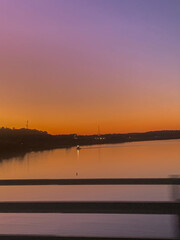 sunset on the river