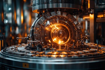 Fototapeta premium The Industrial Light of Precision Machinery