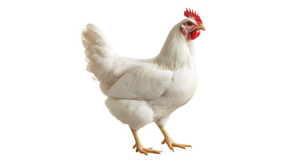 Fototapeta premium White chicken on a white background