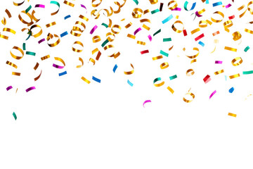 party streamers isolated on white