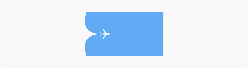 airplane opens the background behind itself.  vector illustration EPS10