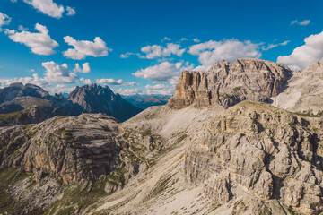 Obraz premium High angle view of Dolomites mountains