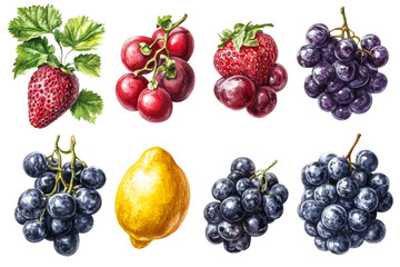 Artistic colorful fruit display