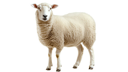 Fototapeta premium Sheep standing in a bright, clear environment