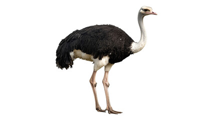 Large bird walking on grass in natural habitat