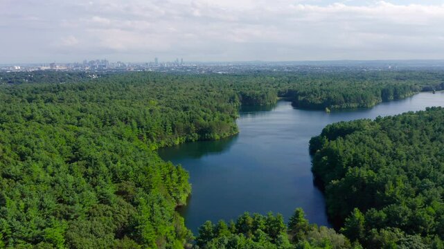 Aerial View of Middlesex Fells Reservation in Massachusetts