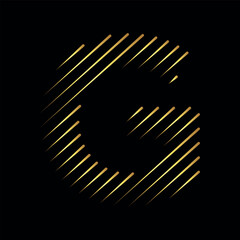 Rained Logo combine with letter G vector template