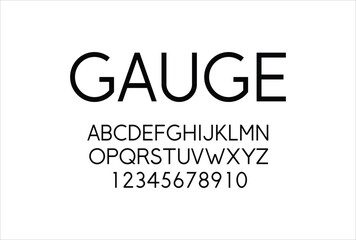 Gotham font for logo and headline. Isolated vector typeset