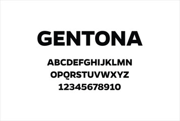 Gotham font for logo and headline. Isolated vector typeset