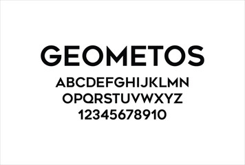 Gotham font for logo and headline. Isolated vector typeset