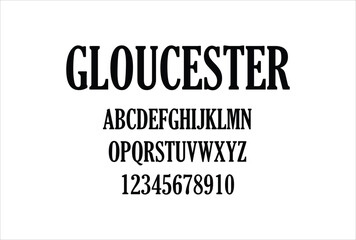 Gotham font for logo and headline. Isolated vector typeset