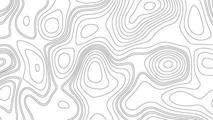 Fototapeta premium Grey contours vector topography. Geographic mountain topography vector illustration. Topographic pattern texture. Map on land vector terrain. Elevation graphic contour height lines. 